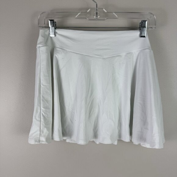 BP White Tennis Skort L High Waist Athletic Golf Skirt Built In Shorts Stained - Picture 2 of 7